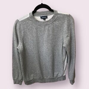 MODCLOTH Womens Cotton Crew Neck Eyelet Back Detail Ribbed Sweatshirt Size M